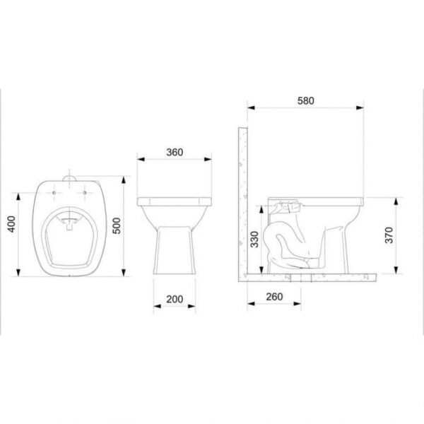 KIT BACIA SANIT CONVENCIONAL LIKE - Imagem 2